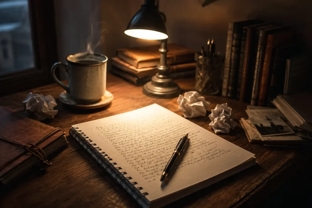 De dónde nacen las historias que escribe un autor inspirado frente a su máquina de escribir